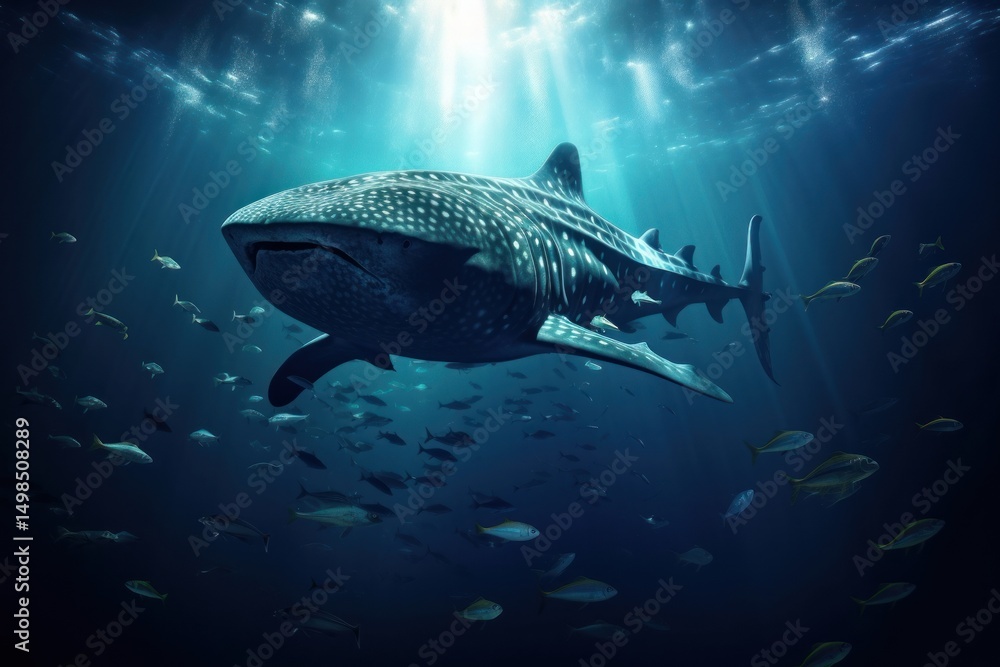 Fototapeta premium Ocean whale shark outdoors nature.