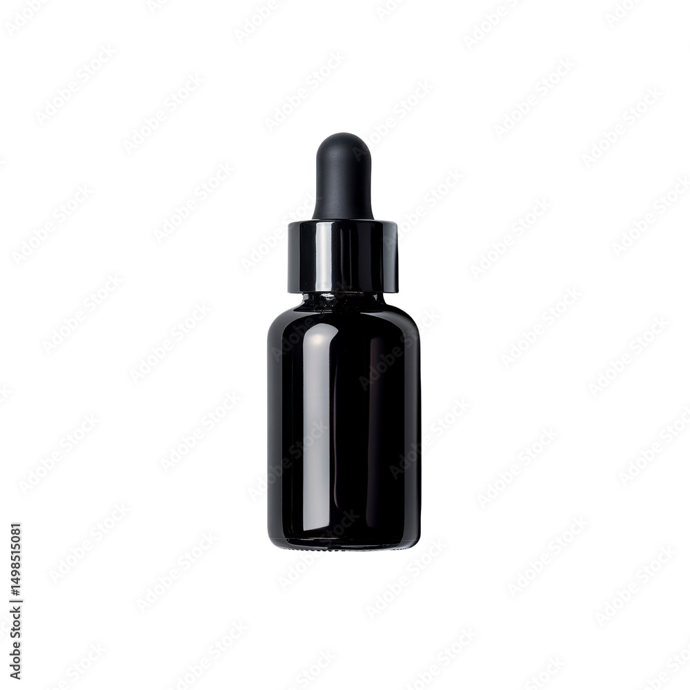 Elegant Black Glass Dropper Bottle Mockup for Essential Oils or Serums Elegant Black Glass Dropper Bottle Mockup for Essential Oils or Serums