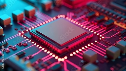 High-Performance Central Processing Unit Advanced Microchip Technology and Circuit Board Design