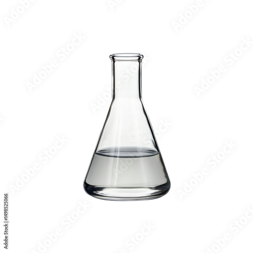 Clear Liquid in Erlenmeyer Flask - Scientific Experiment, Chemistry, Lab Equipment