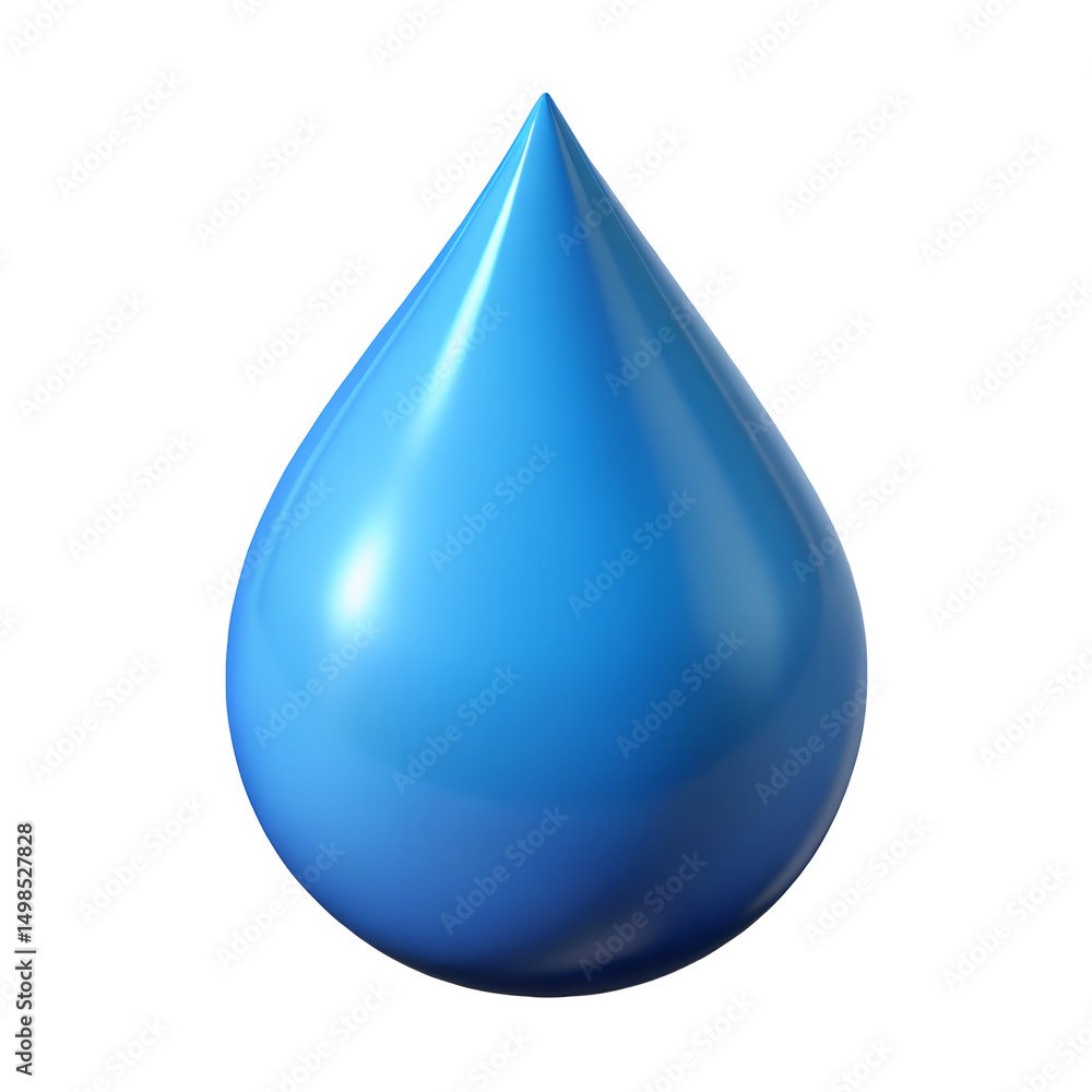 water droplet 3d icon illustration, transparent background water droplet 3d icon illustration, transparent background