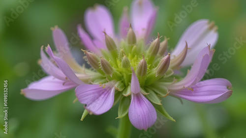Common Skullcap (Scutellaria galericulata). Isolated Flower Closeup