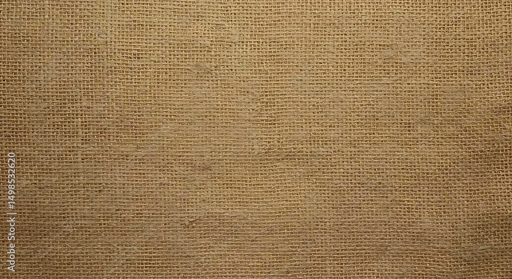 Fototapeta premium Natural Hessian Fabric Texture Background – Burlap Material in Neutral Color for Rustic and Organic Design