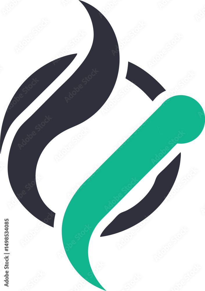 Naklejka premium Modern Tech Logo for Gadget and Accessories