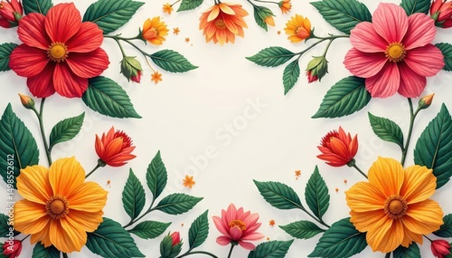 Wallpaper Mural Nature's repeating floral motif showcasing symmetrical blooms , meadow, macro, petal Torontodigital.ca