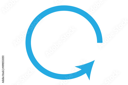 Circle arrow  icon, blue sticker