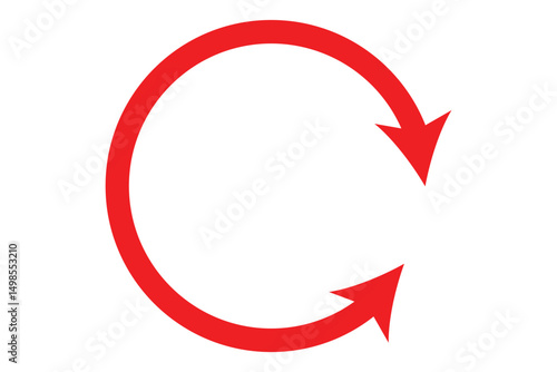 Circle arrow  icon, blue sticker