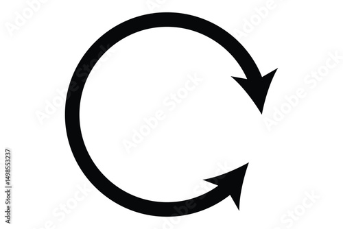 Circle arrow  icon, blue sticker