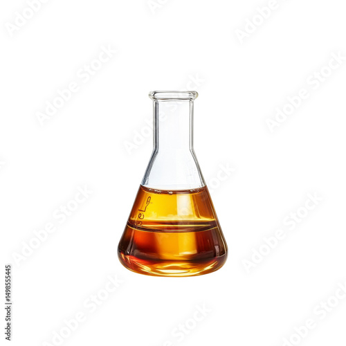 Amber Liquid in Erlenmeyer Flask - Scientific Experiment, Chemistry, Research