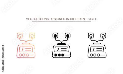 Electricity Therapy icon design with white background stock illustration