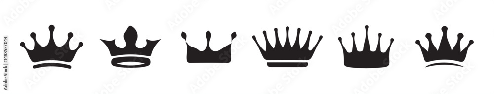 Obraz premium Royal Crown Silhouette Vector Design