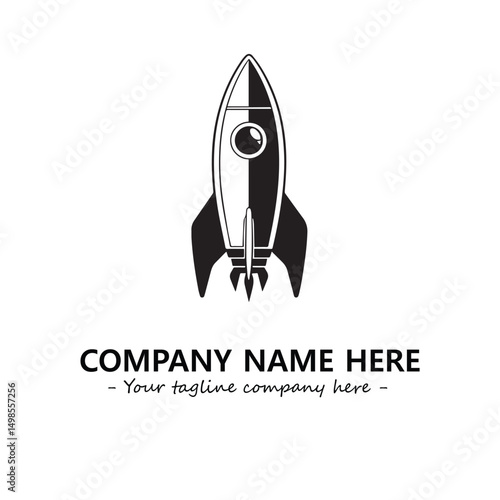 Rocket silhouette logo company design vector illustration