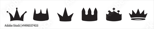 Bold Luxury Crown Silhouette Icon