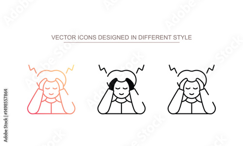 Stress icon design with white background stock illustration