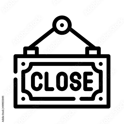 closed sign line icon