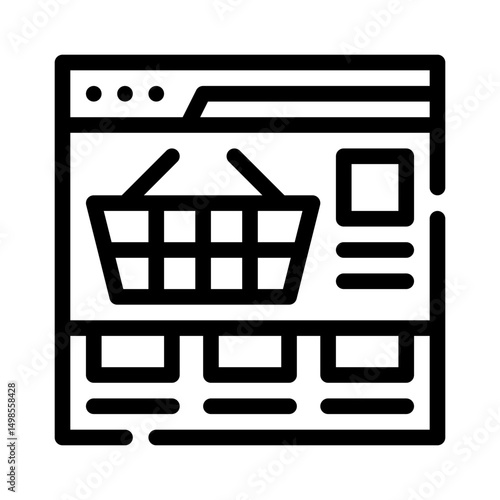 e commerce line icon
