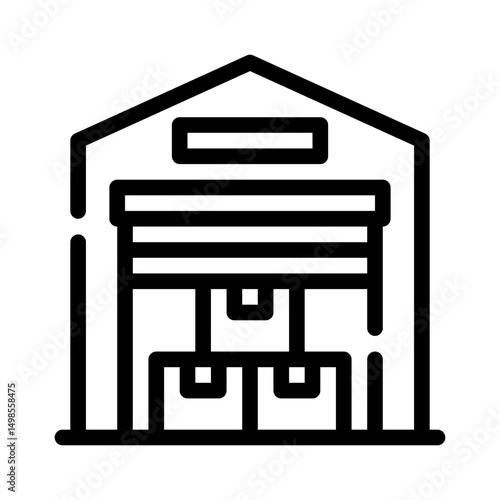 warehouse line icon