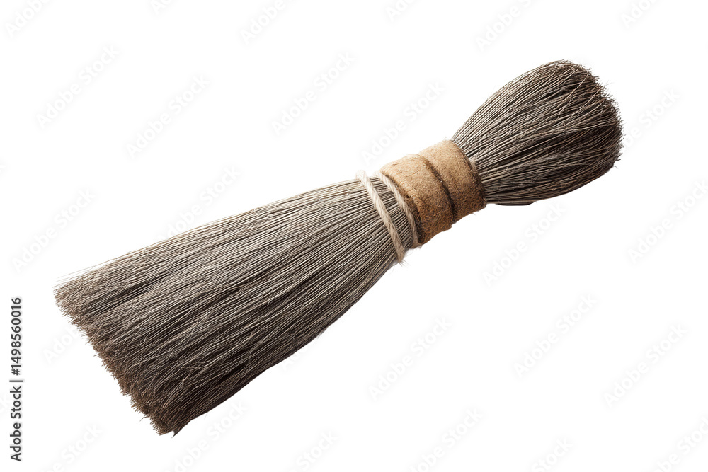Fototapeta premium Traditional natural bristle brush for cleaning or cooking, cut out