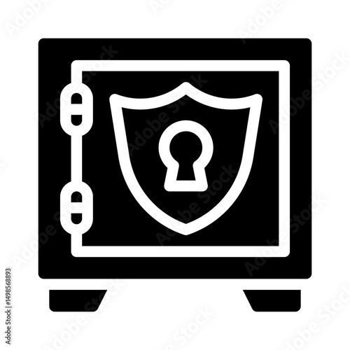 safe glyph icon