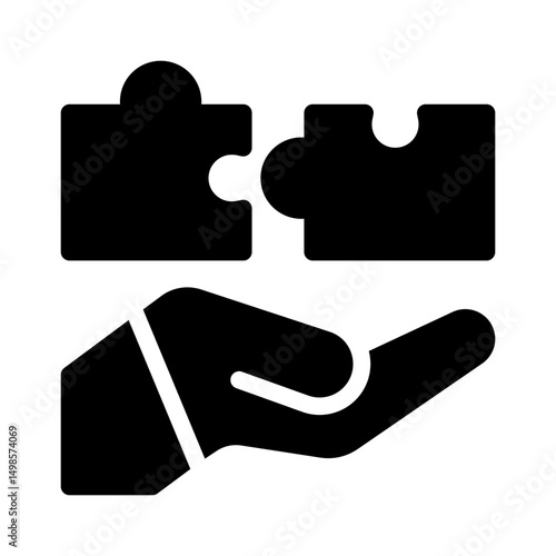 puzzle glyph icon