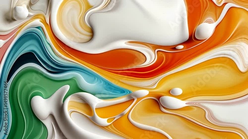 Abstract swirling colors dynamic fluid motion background video footage