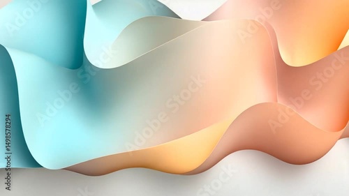 Abstract pastel flowing color background video footage