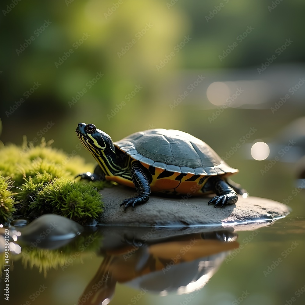 Obraz premium Slow, steady, and completely at peace