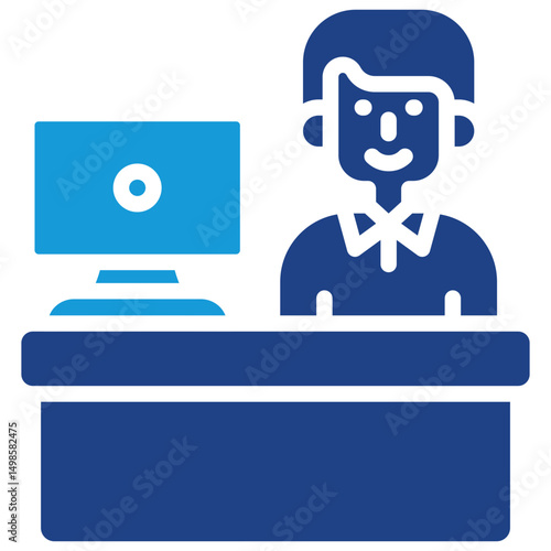 Office Receptionist Icon