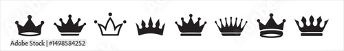 Classic Silhouette Royalty Crown Icons