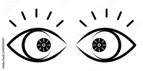eye icon. Vision symbol. retina scan eye icon. Simple eye collection. Eye silhouette - stock vector.