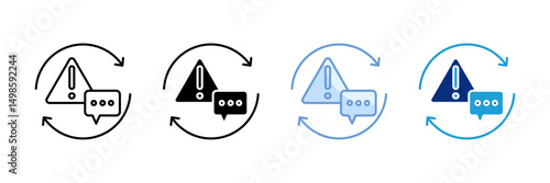 Crisis Response Icon Set Multiple Style Collection