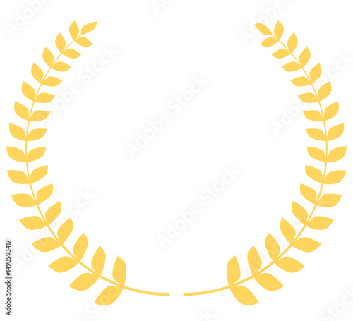 Wallpaper Mural Golden Laurel Wreath Icon for Awards and Achievements Torontodigital.ca