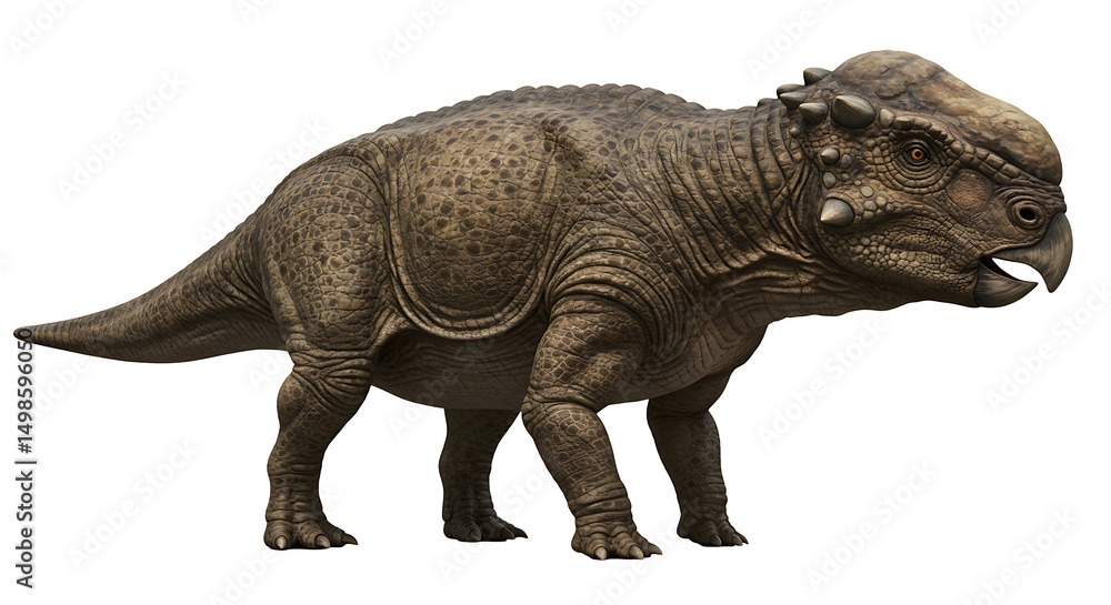 Fototapeta premium Pachycephalosaurus: A Detailed, Realistic Dinosaur Illustration
