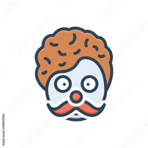 Color illustration icon for joke