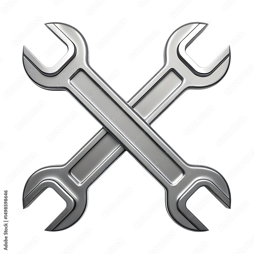 high resolution 3d rendering of a metallic wrench on a transparent background.png high resolution 3d rendering of a metallic wrench on a transparent background.png