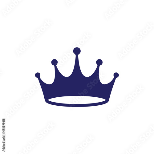 Modern Blue Crown Icon | Royal Branding and Prestige Design Vector