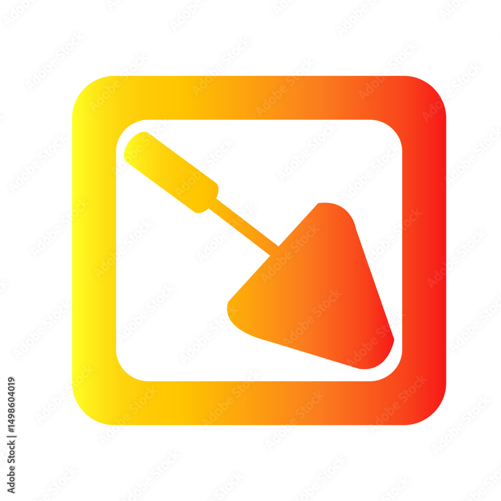 construction trowel gradient icon construction trowel gradient icon