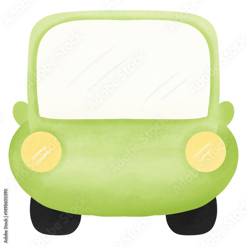 green car front