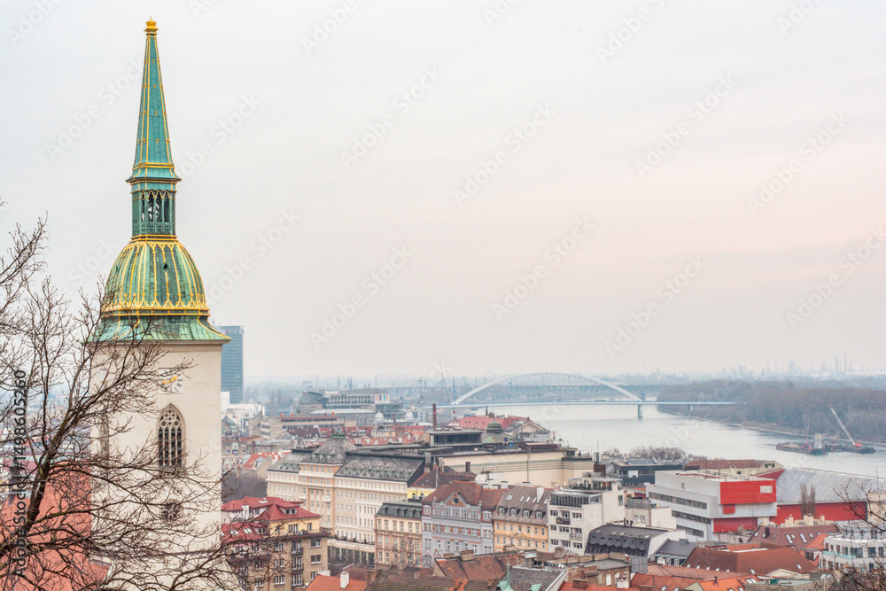 Obraz premium Exploring the Charming Streets of Bratislava 
