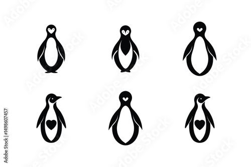 Cartoon Penguin Vector for T Shirts