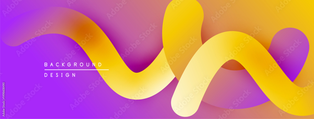 Fototapeta premium Abstract gradient waves, vibrant colors blend smoothly. Modern design, perfect backdrop for projects. Smooth curves create dynamic visual flow.