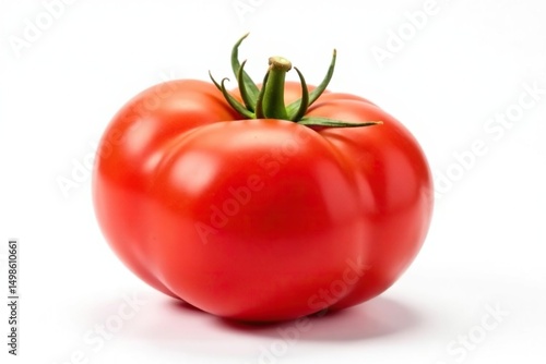 Wallpaper Mural Perfectly ripe red tomato isolated on white background, vibrant color, healthy food , harvest, summer Torontodigital.ca
