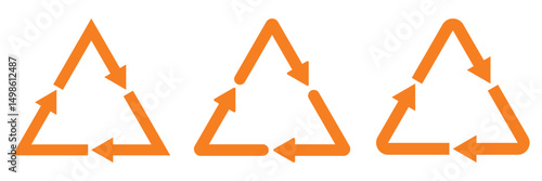 recycling symbol CFB, vector. Reycycle code black. Collection of four recycling icons in outline, black, green, and blue styles. Perfect for eco, sustainability, and environmental projects. Recycle. 
