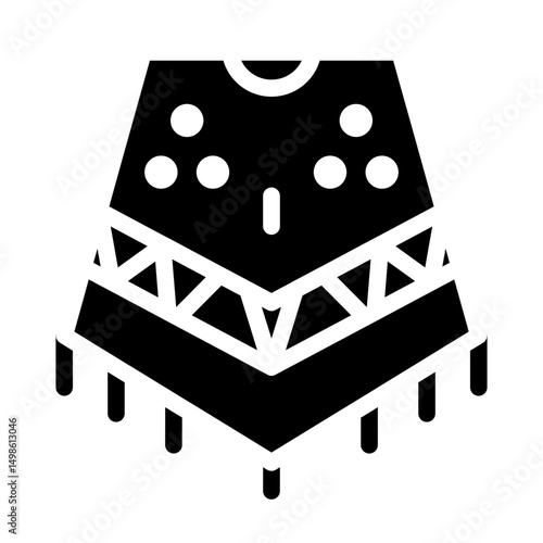 poncho glyph icon