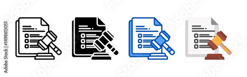 Penalty icon set bundle. Multi style icon collection perfect for websites, apps, and presentations. Simple vector icon collection
