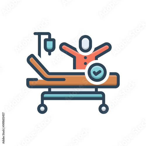 Color illustration icon for recovery