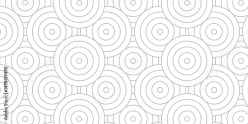 Overlapping creative diamond circle abstract white and gray pattern background with waves texture. geometric digital fabric pattern circles floral lapping white retro background.