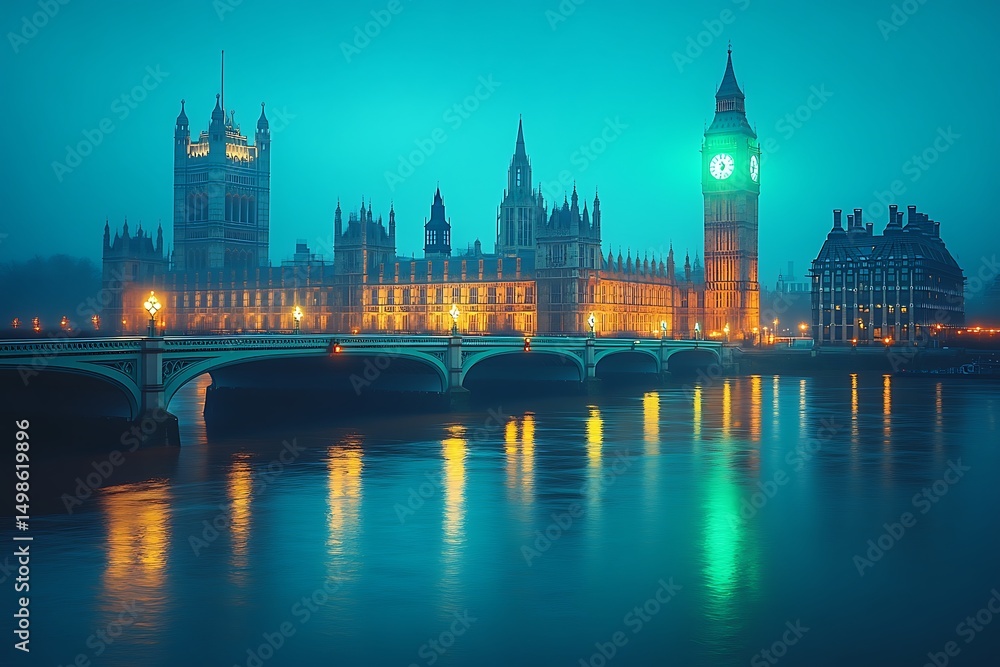 London england night cityscape big ben parliament London england night cityscape big ben parliament