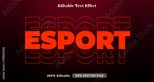 esport editable text effect, 3d typography in graphic styles