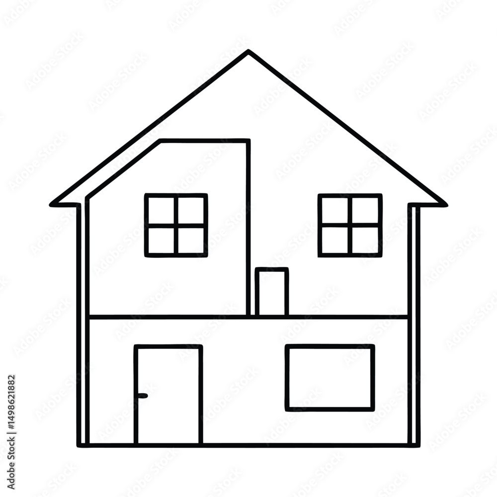sketch of house sketch of house
